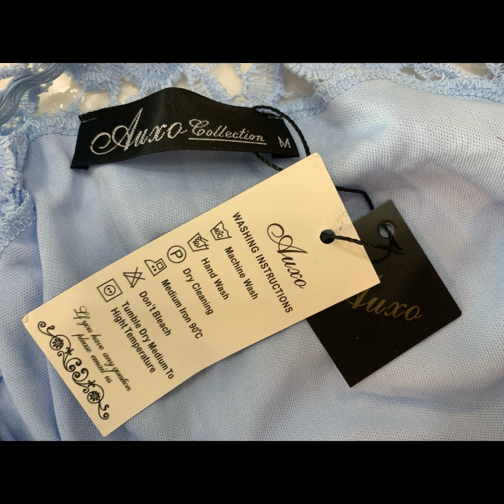 💖🔥ICE BLUE LACE DETAIL MINI DRESS🔥💖 - Picture 4 of 5